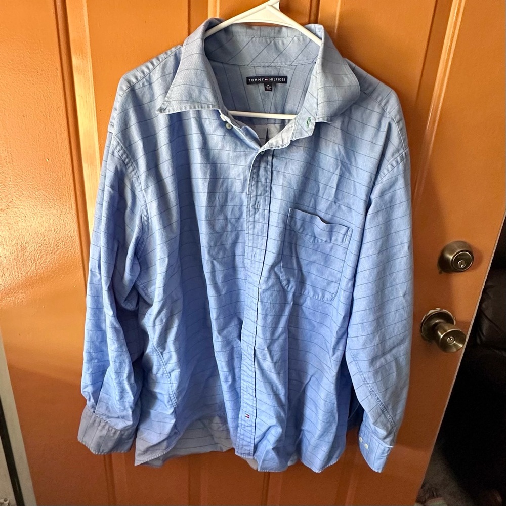 Tommy Hilfiger Blue Casual Button Down Shirt